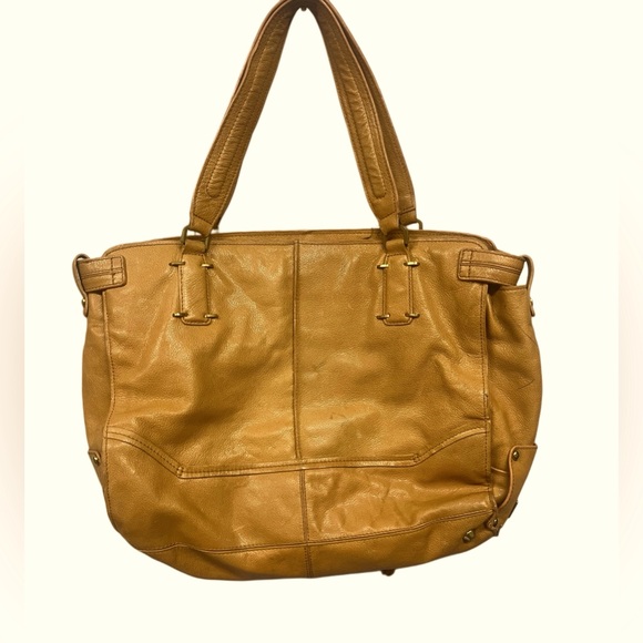 Kooba Tan Leather Tote Bag with Double Handles - Picture 1 of 6